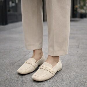 Vivaia Caitlin Square Toe Braided Knot Loafers Size 37.5/7